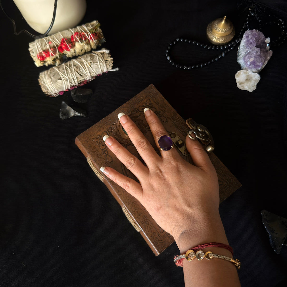 Triple Stone Leather Journal