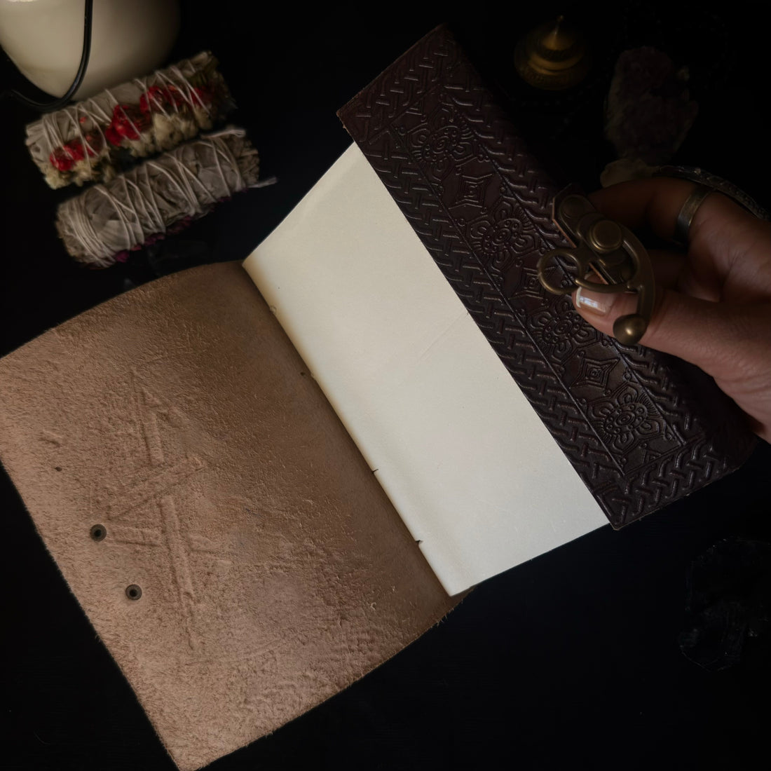 Seven Stone Chakra Leather Journal