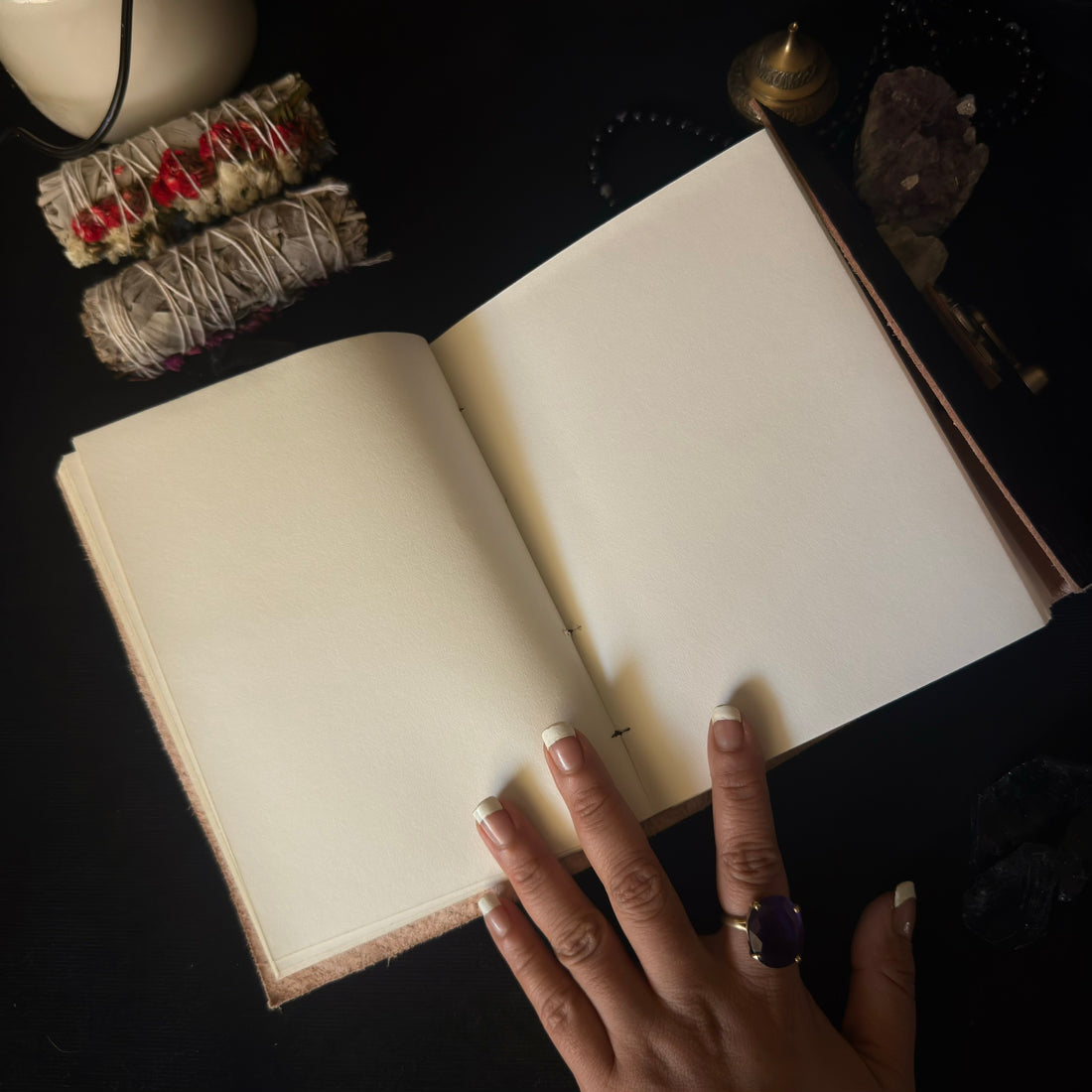 Seven Stone Chakra Leather Journal