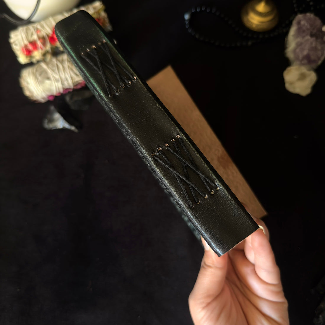 Turquoise Double Moon Leather Journal