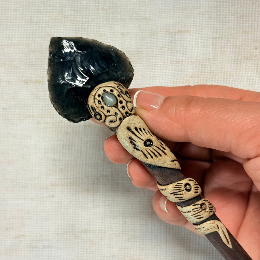 Black Obsidian Arrow Hair Stick
