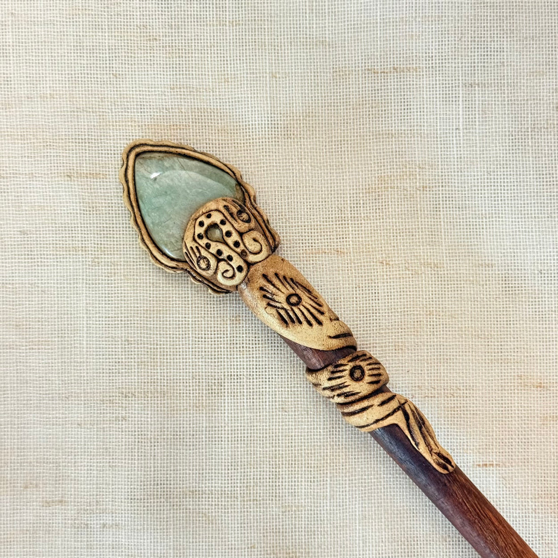 Aventurine New Wooden Hair Stick