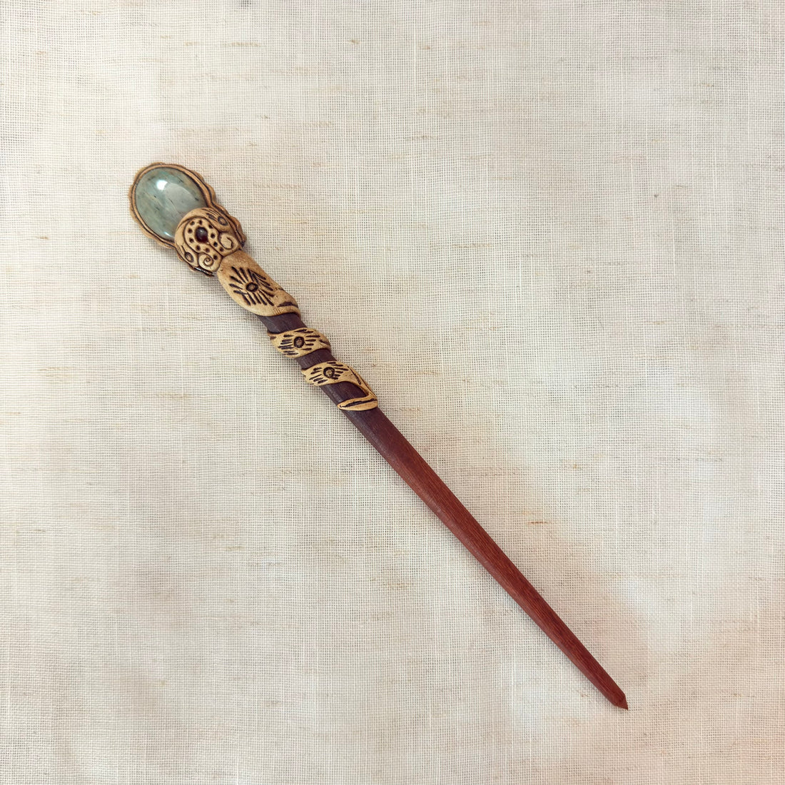Blue-Green Stone Hair Stick