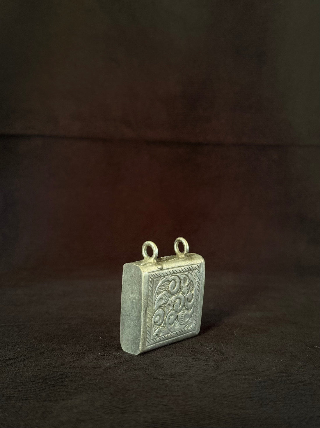 Engraved Garden Square Pendant