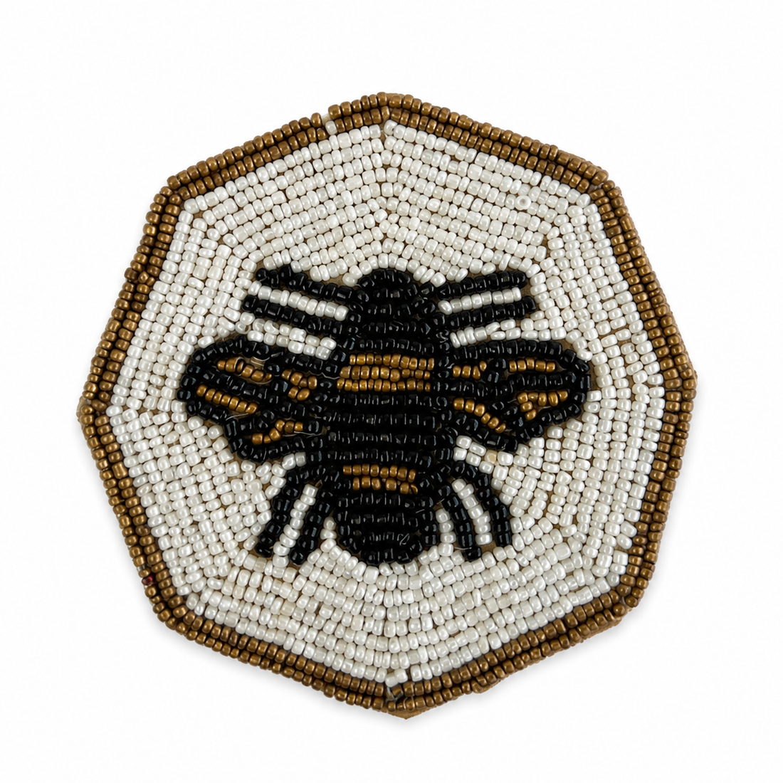 Set of 3 Beaded Bee Coaster
