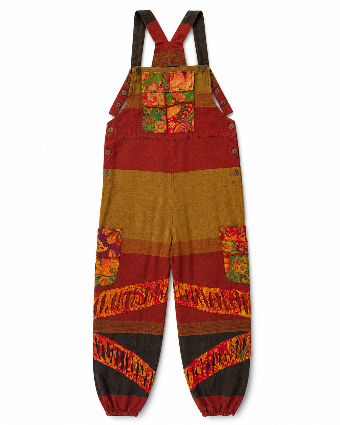 Patchwork Cotton Dungaree – Multicolor