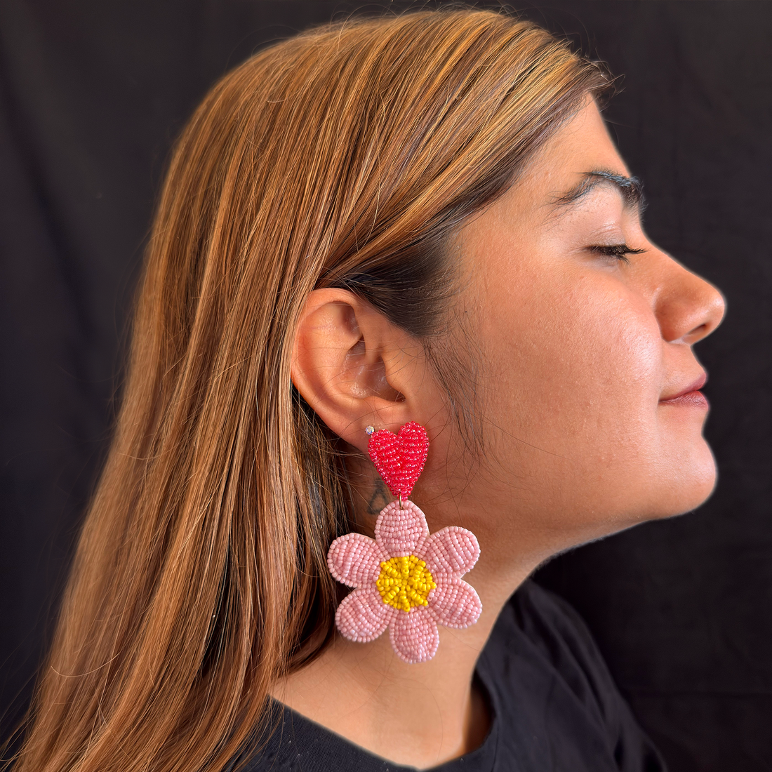 Flower Power — Handmade Beaded Statement Earrings
