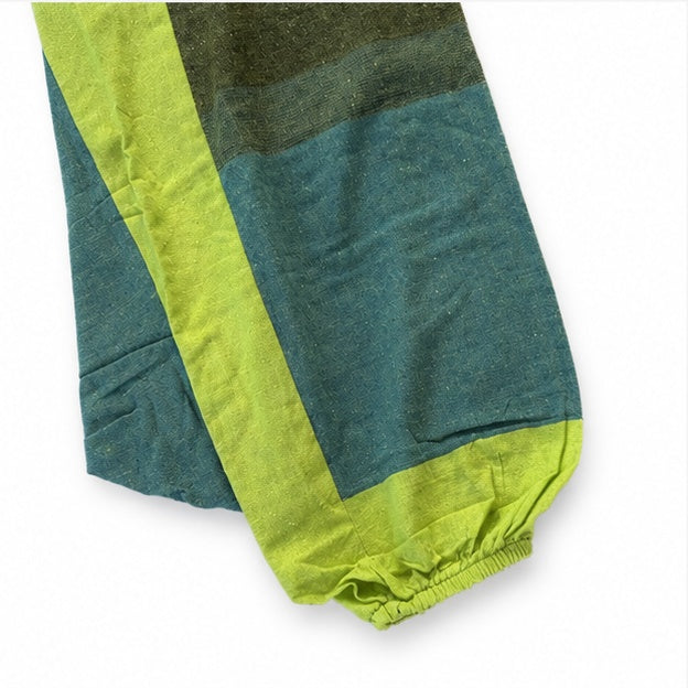 Colorblock Cotton Harem Pants