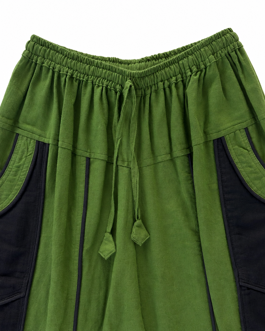 Green Utility Cotton Cargo Pants