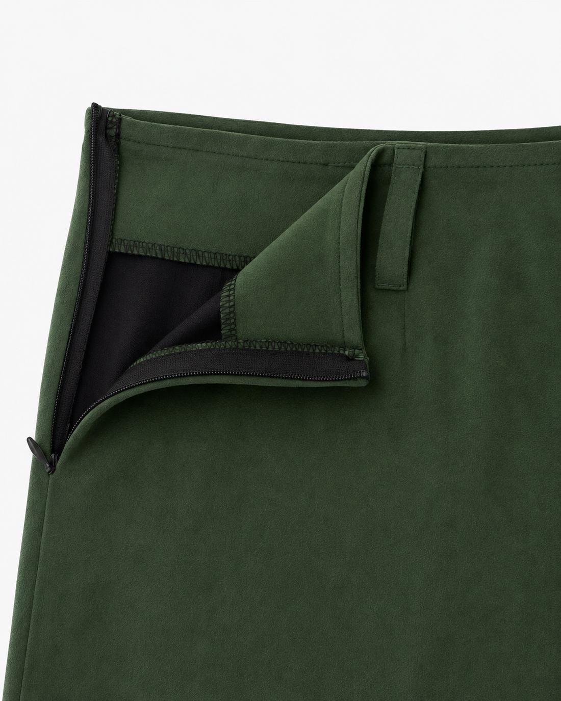 Green Fringe Knee-Length Skirt