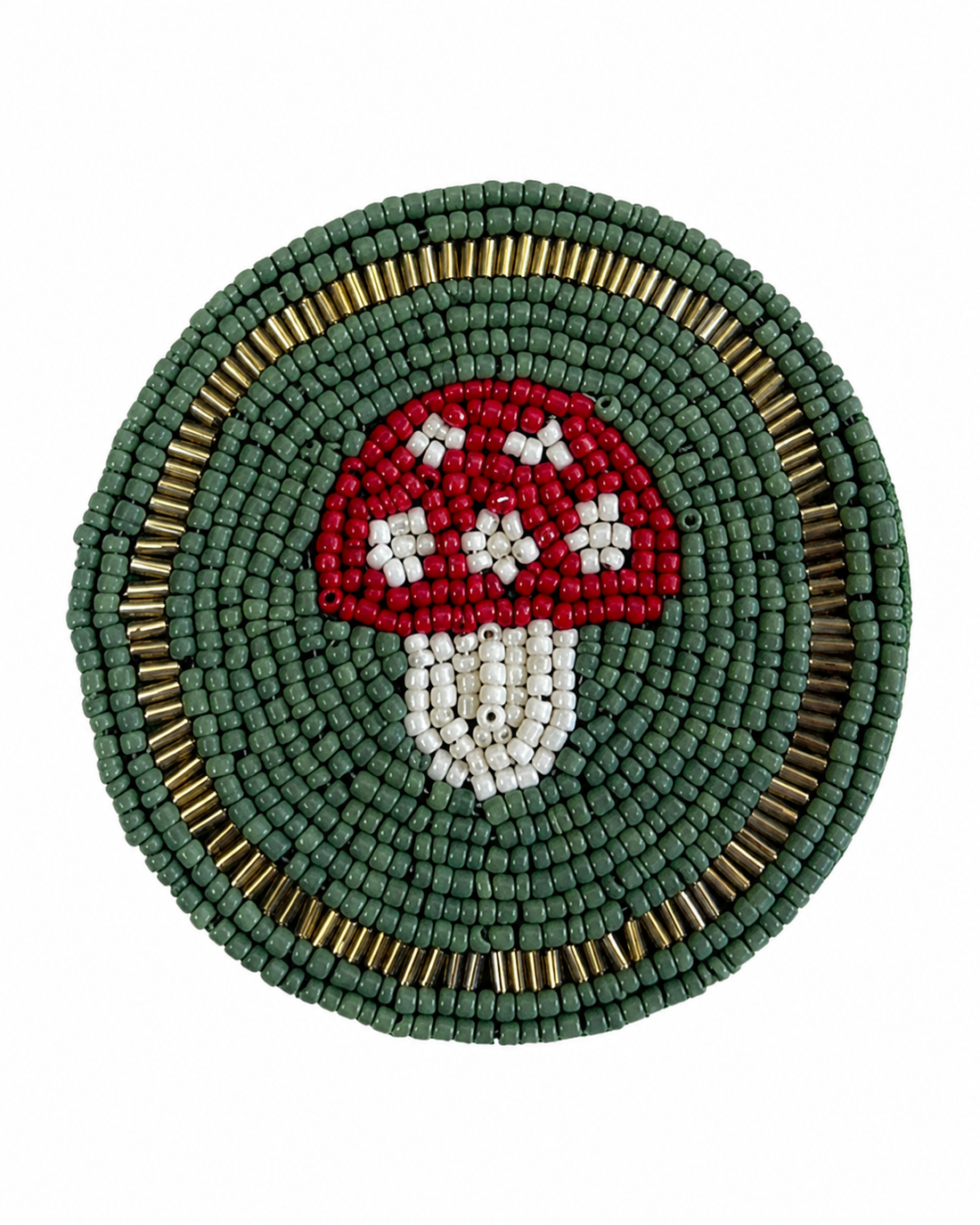 Set of 3 Beaded Mushroom Coaster