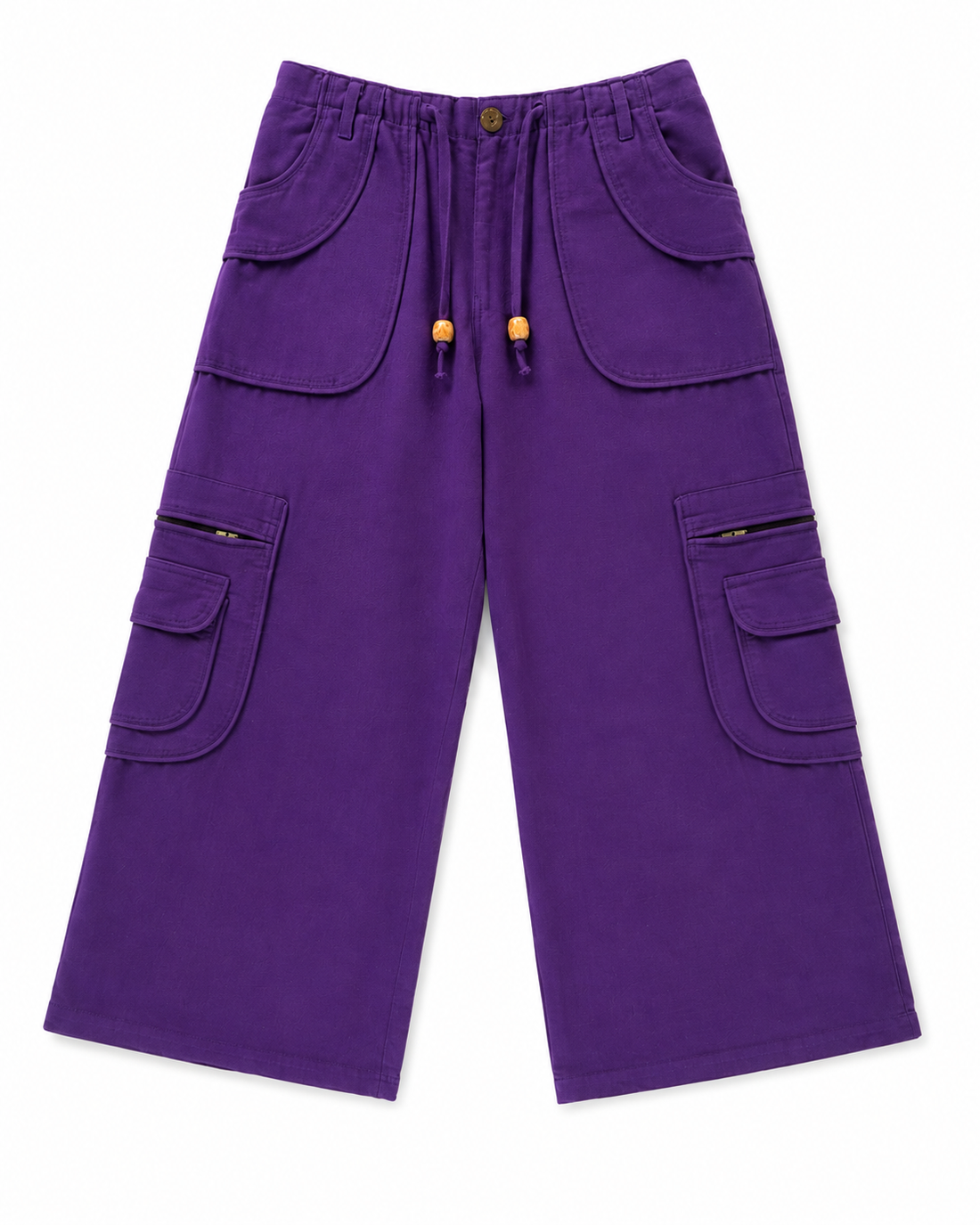 Wide-Leg Utility Cargo Pants