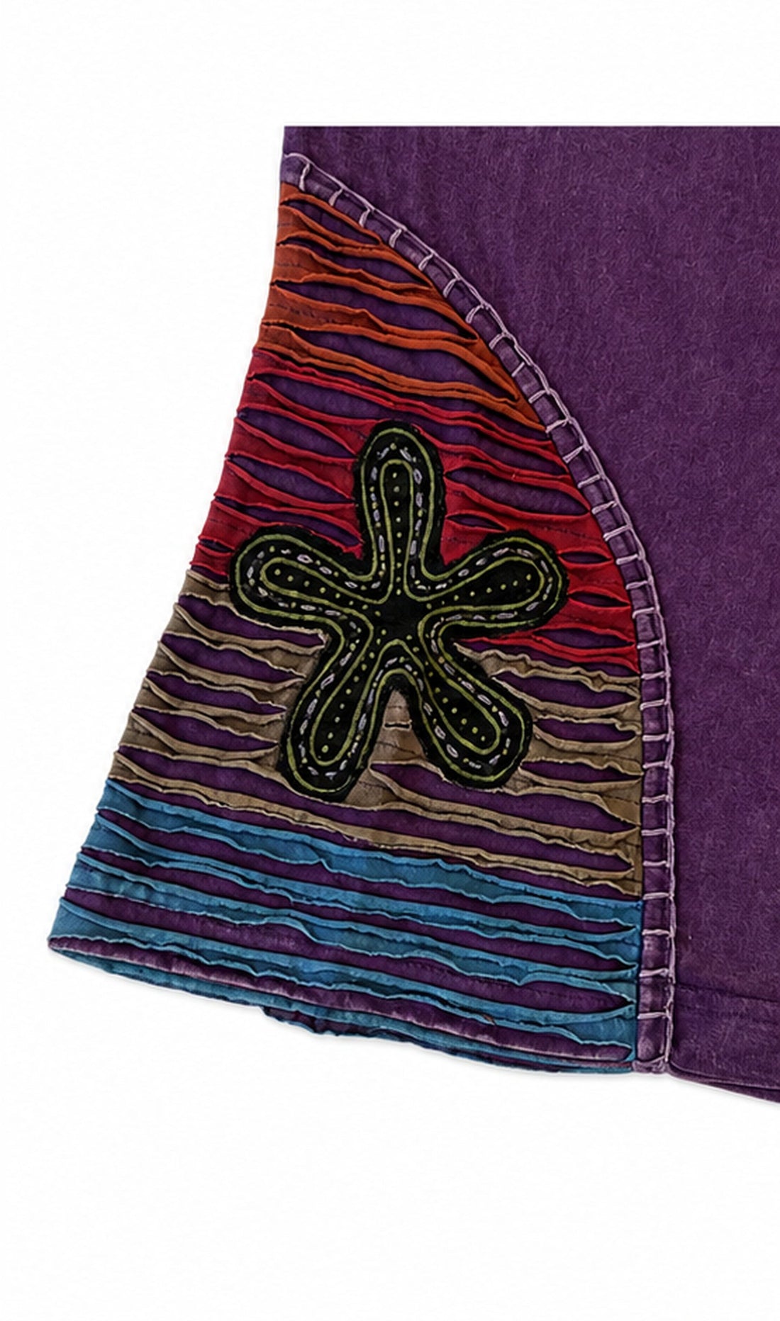 Purple Cutwork Appliqué Tank Top