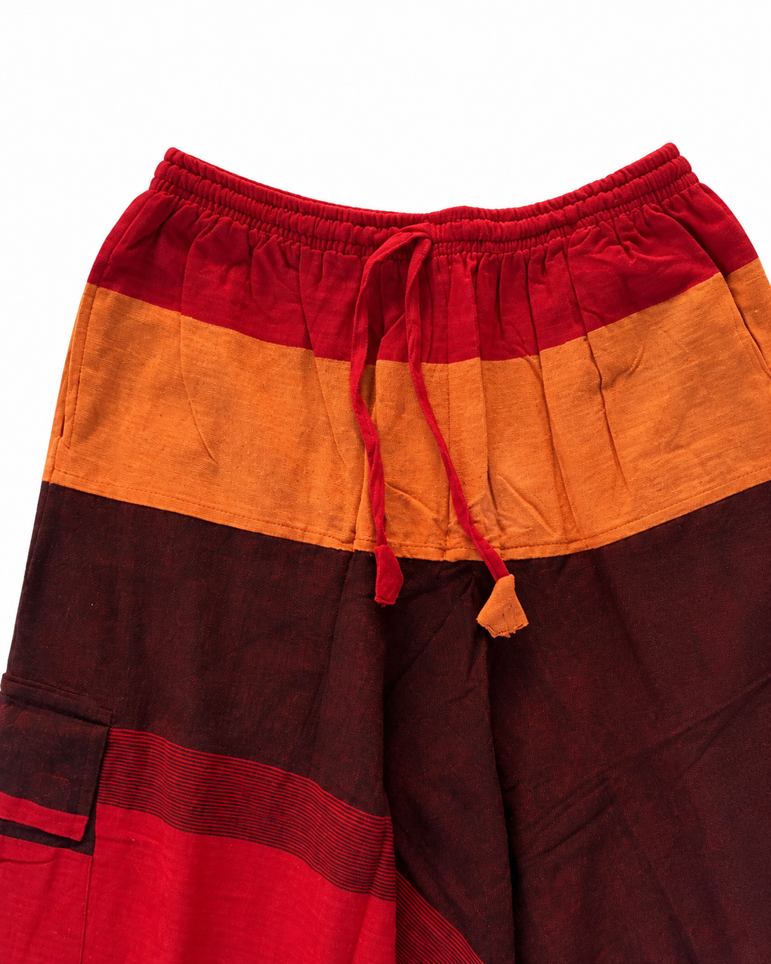 Colorblock Cotton Harem Pants