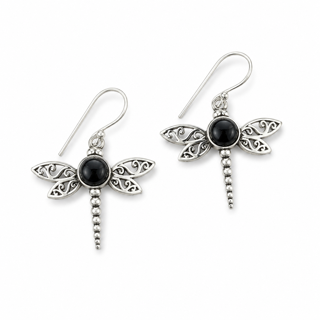Dragonfly Silver-toned Earrings