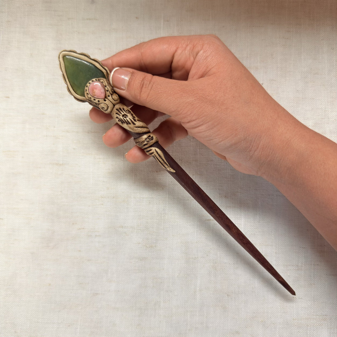 Garden wooden hair stick